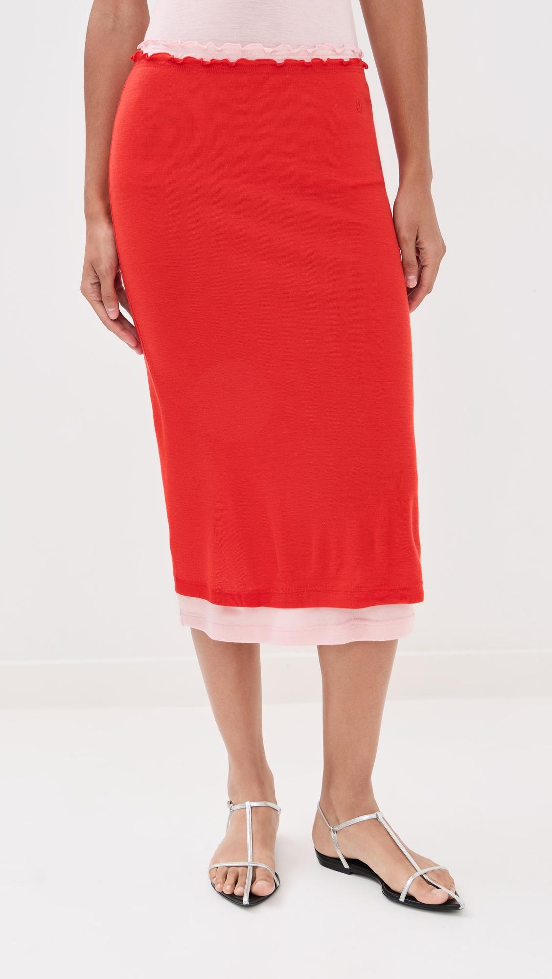 double layered skirt