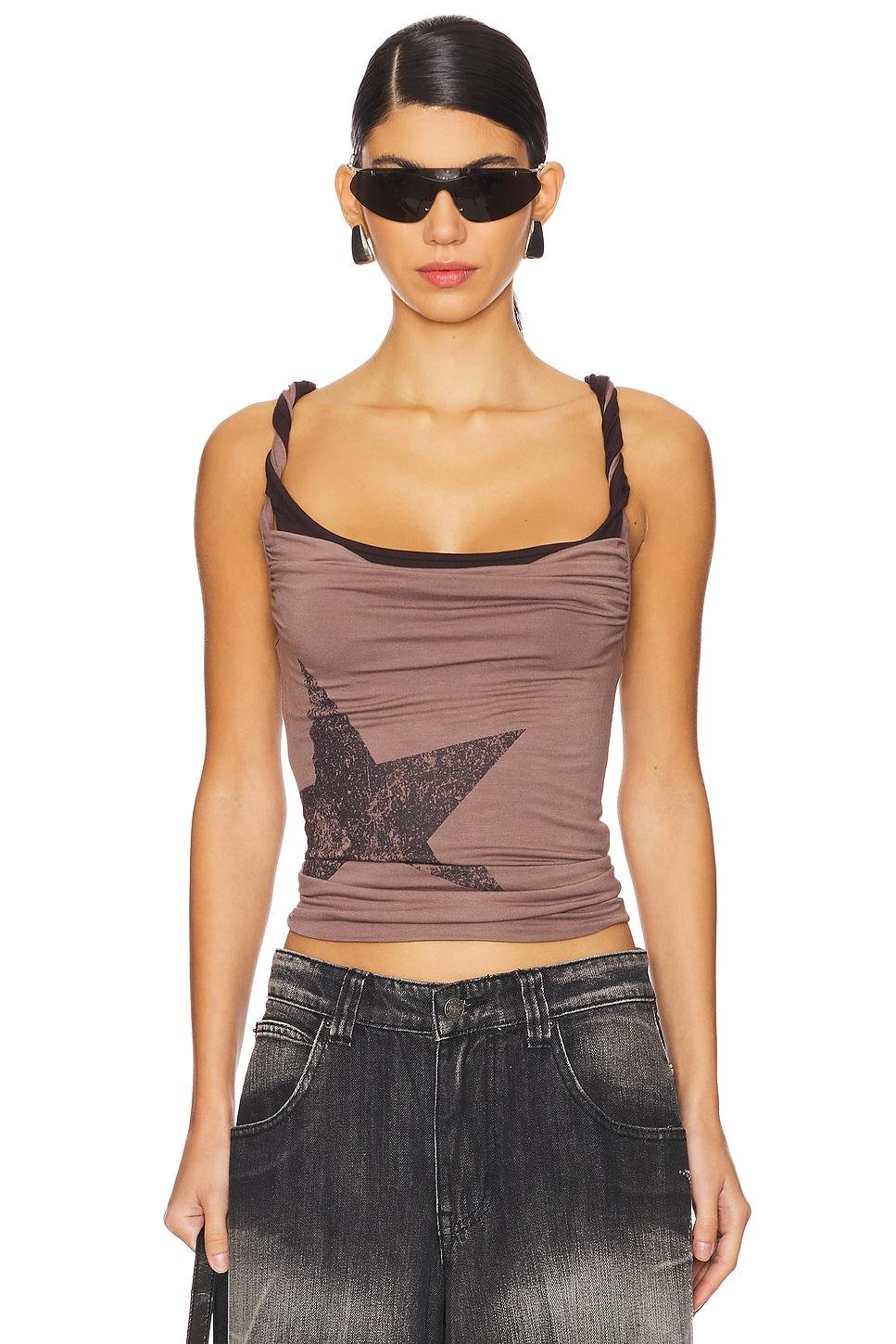 double layered strappy top
