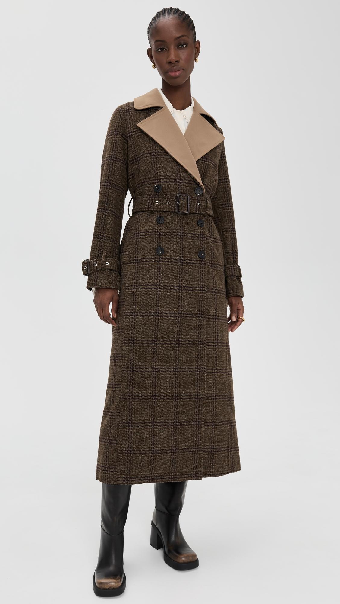 double layered trench coat