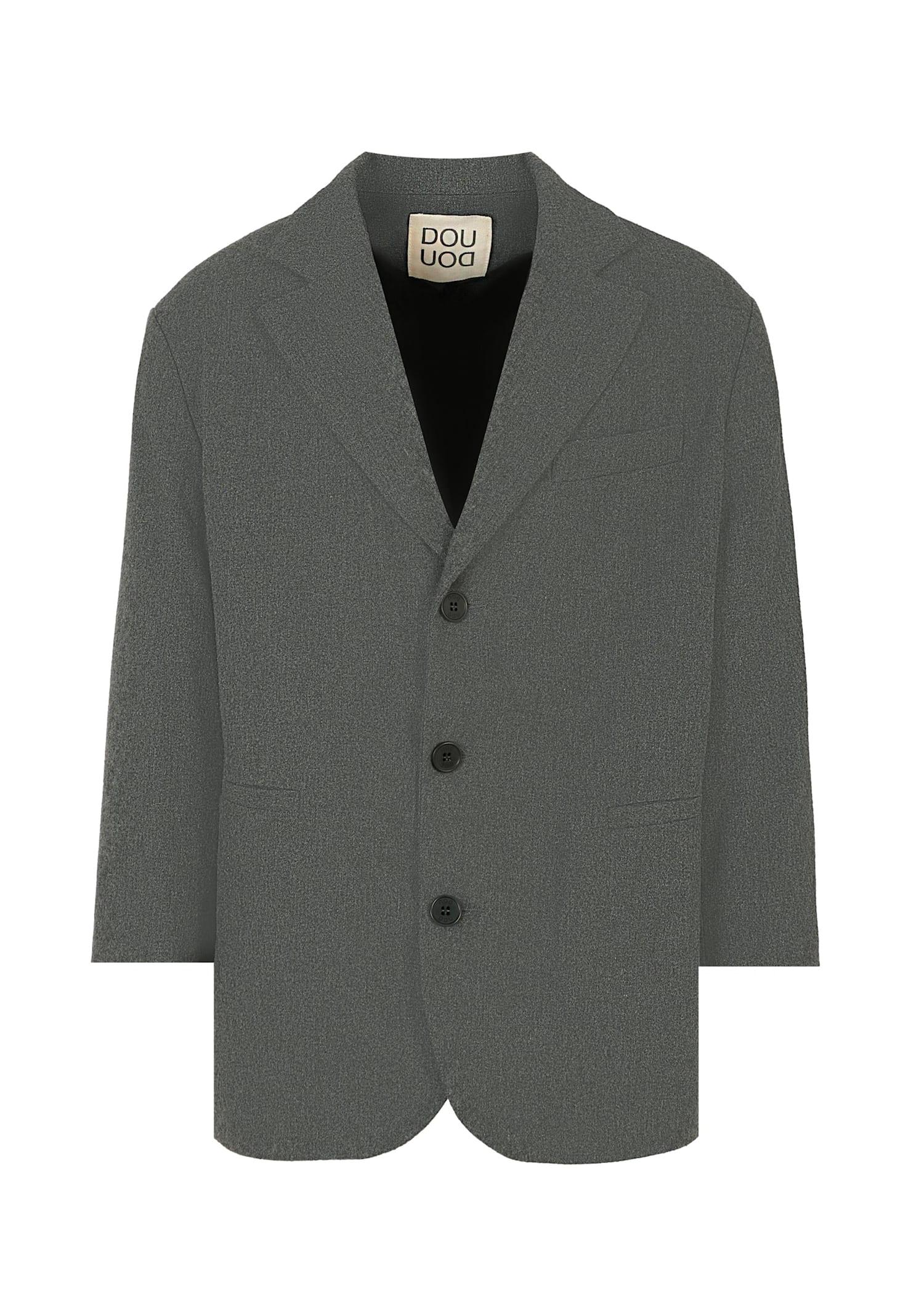 douuod gray jacket for girl with white logo