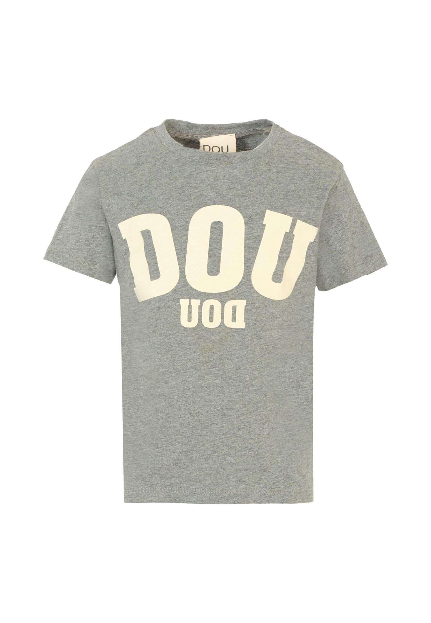douuod grey t-shirt for girl with logo