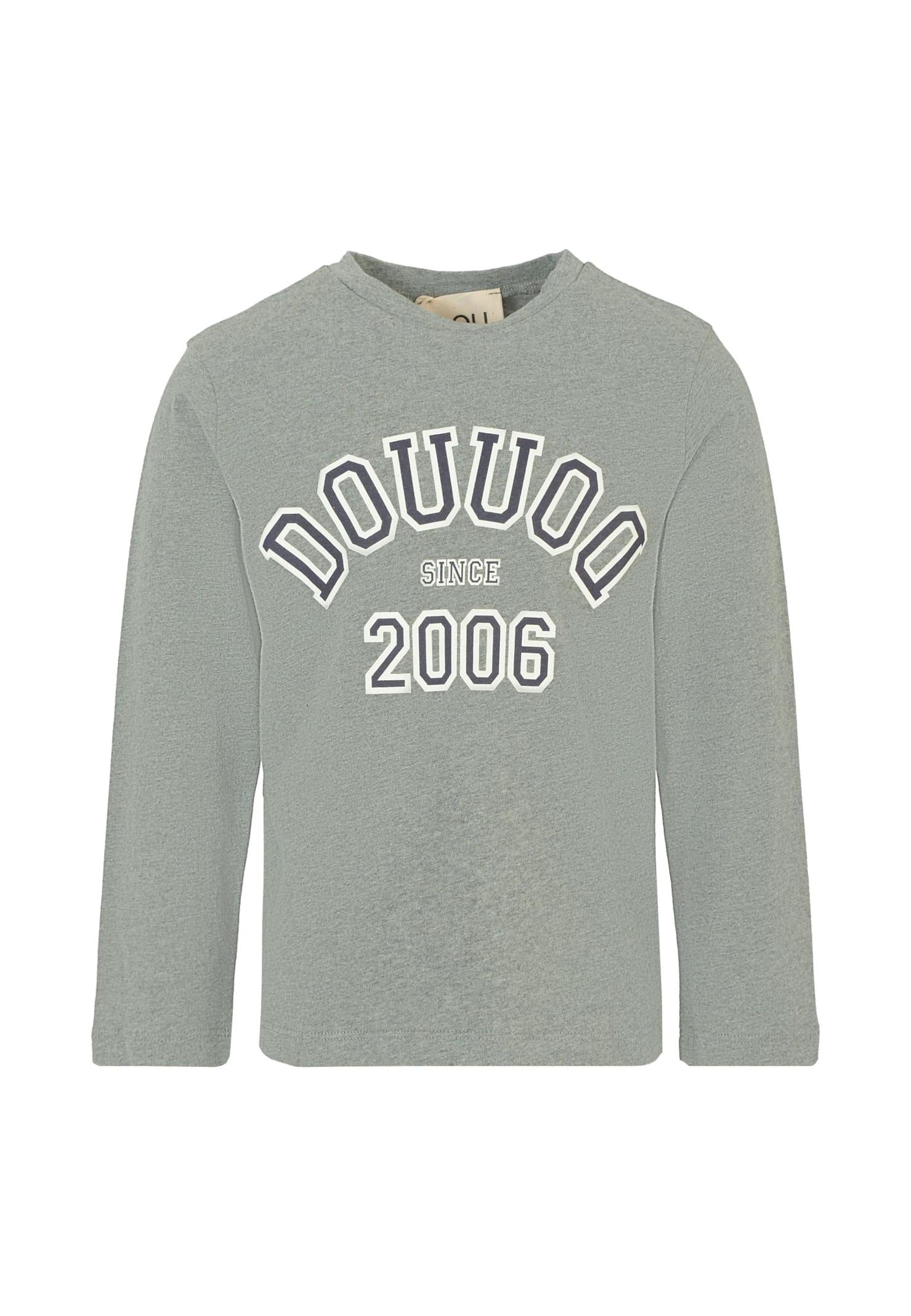 douuod grey t-shirt for girl with logo