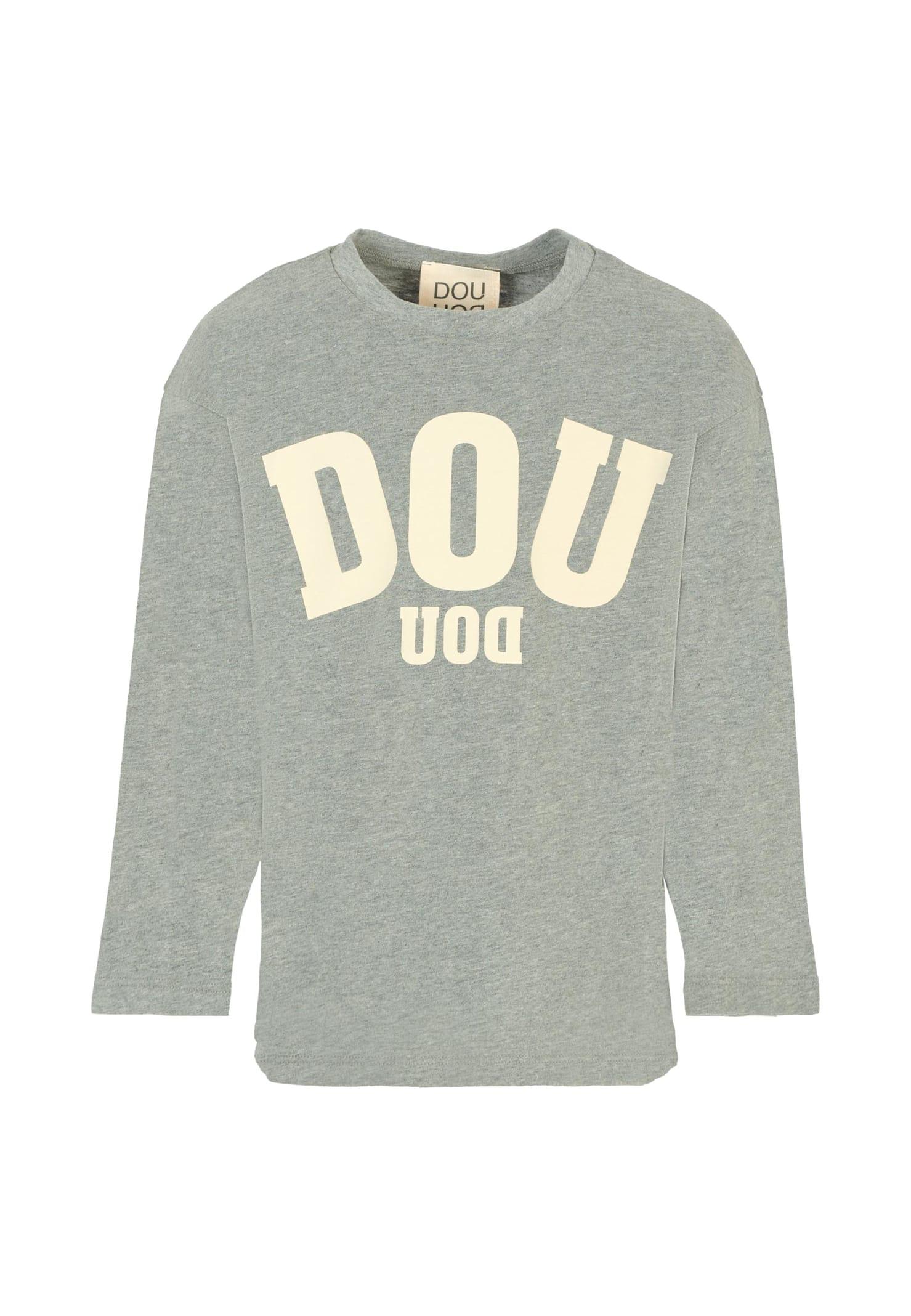 douuod grey t-shirt for girl with logo