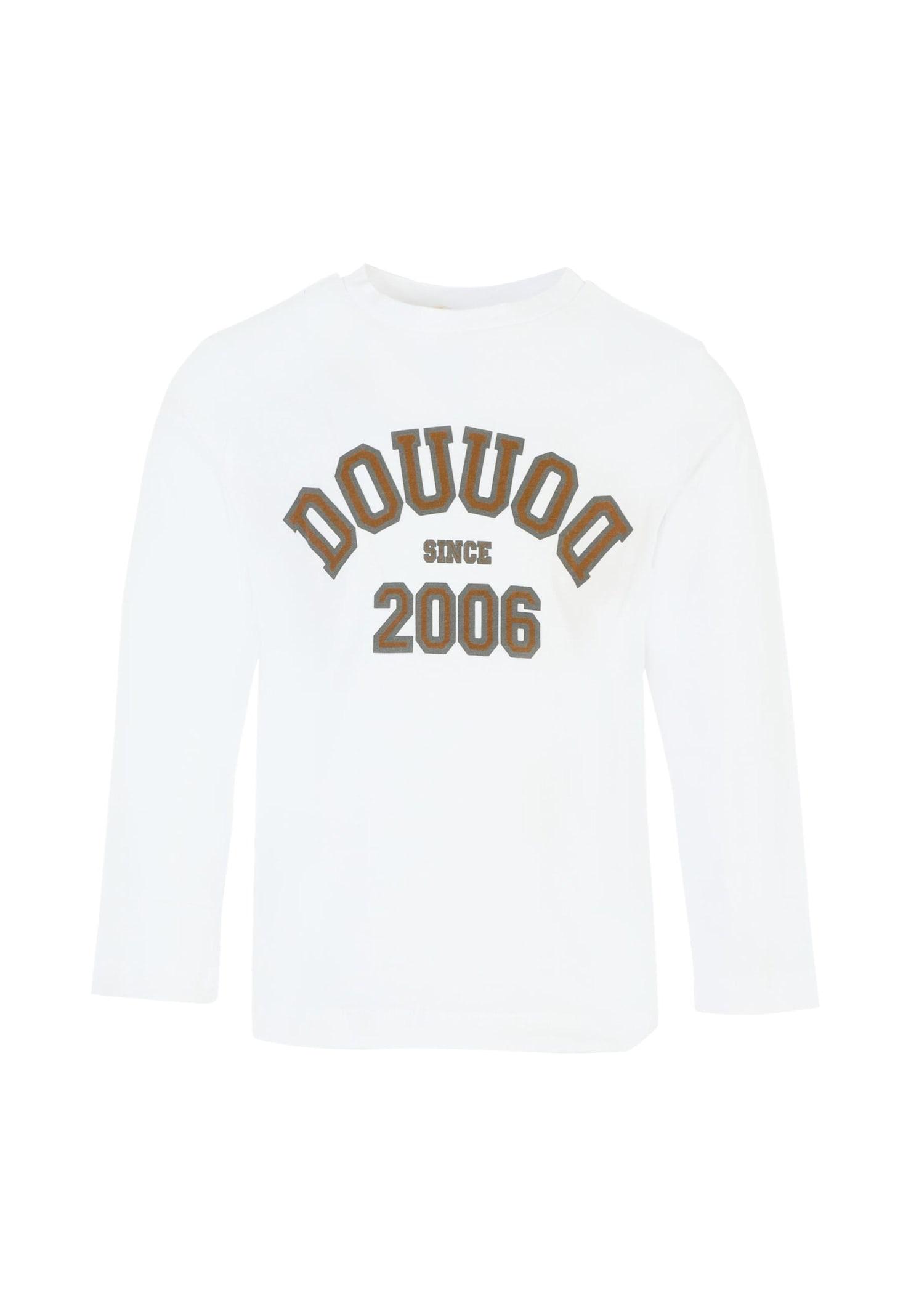 douuod white t-shirt for girl with logo