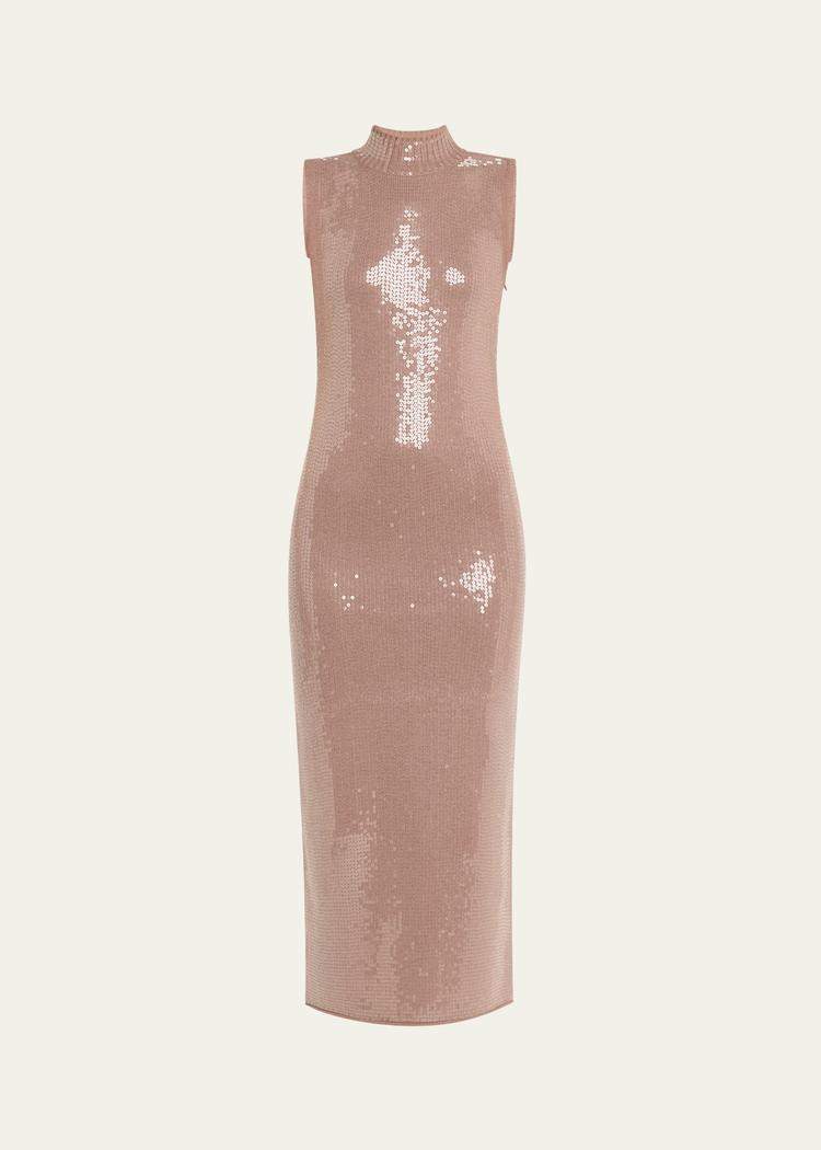 dove sequined midi dress