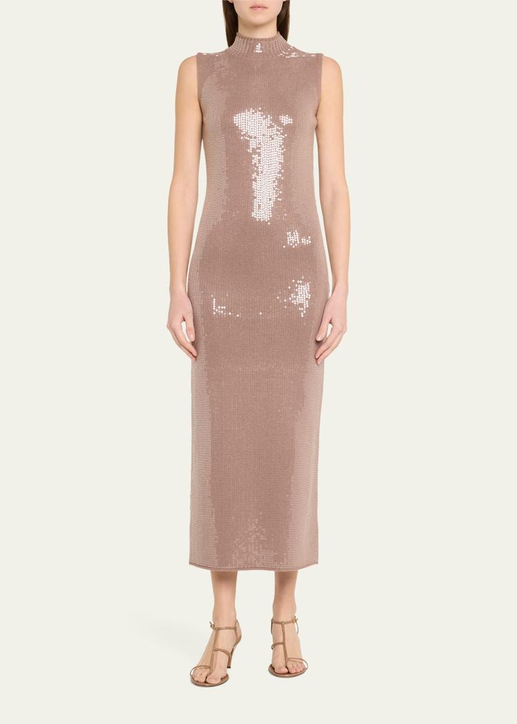 dove sequined midi dress