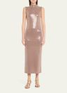 dove sequined midi dress