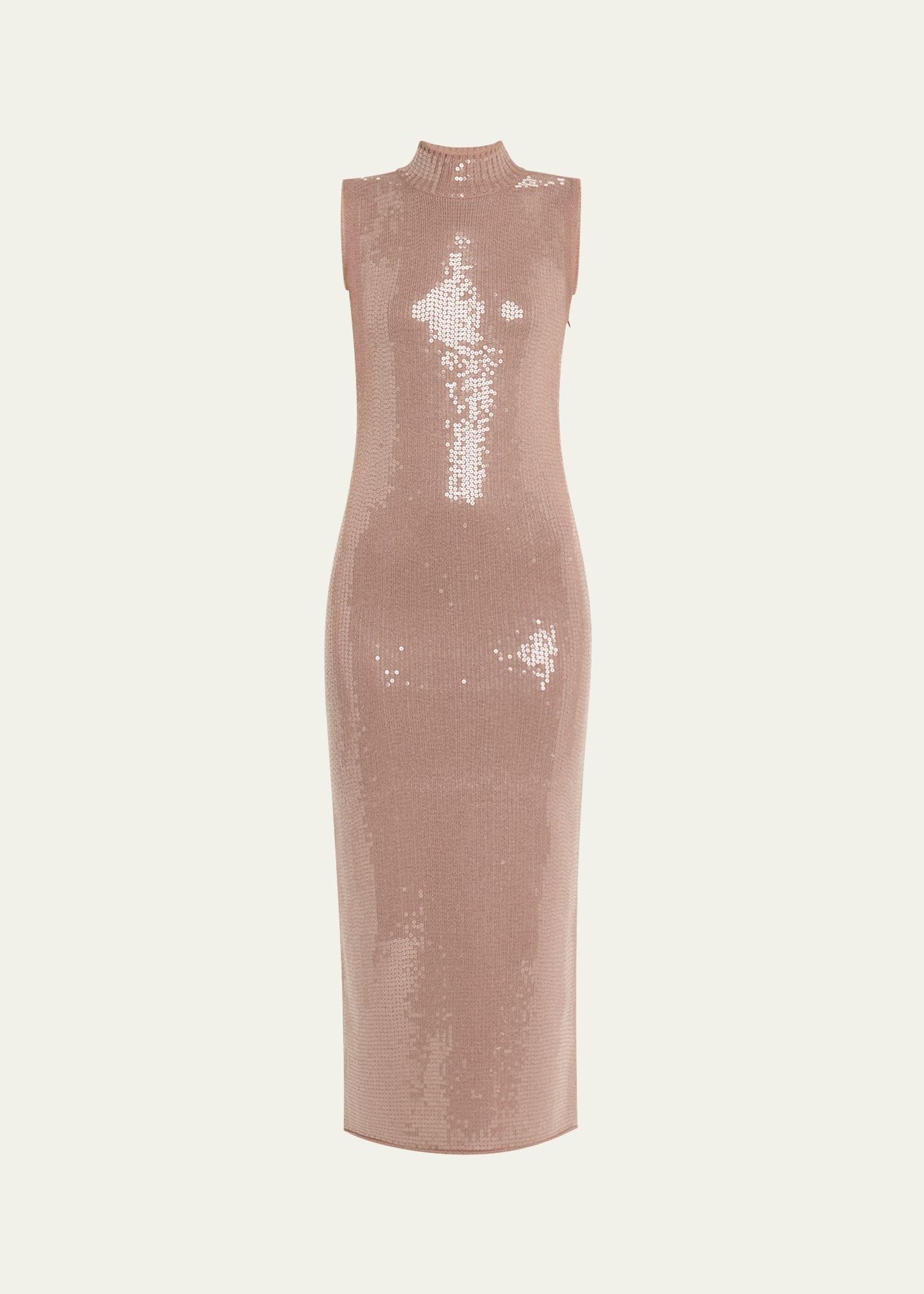 dove sequined midi dress