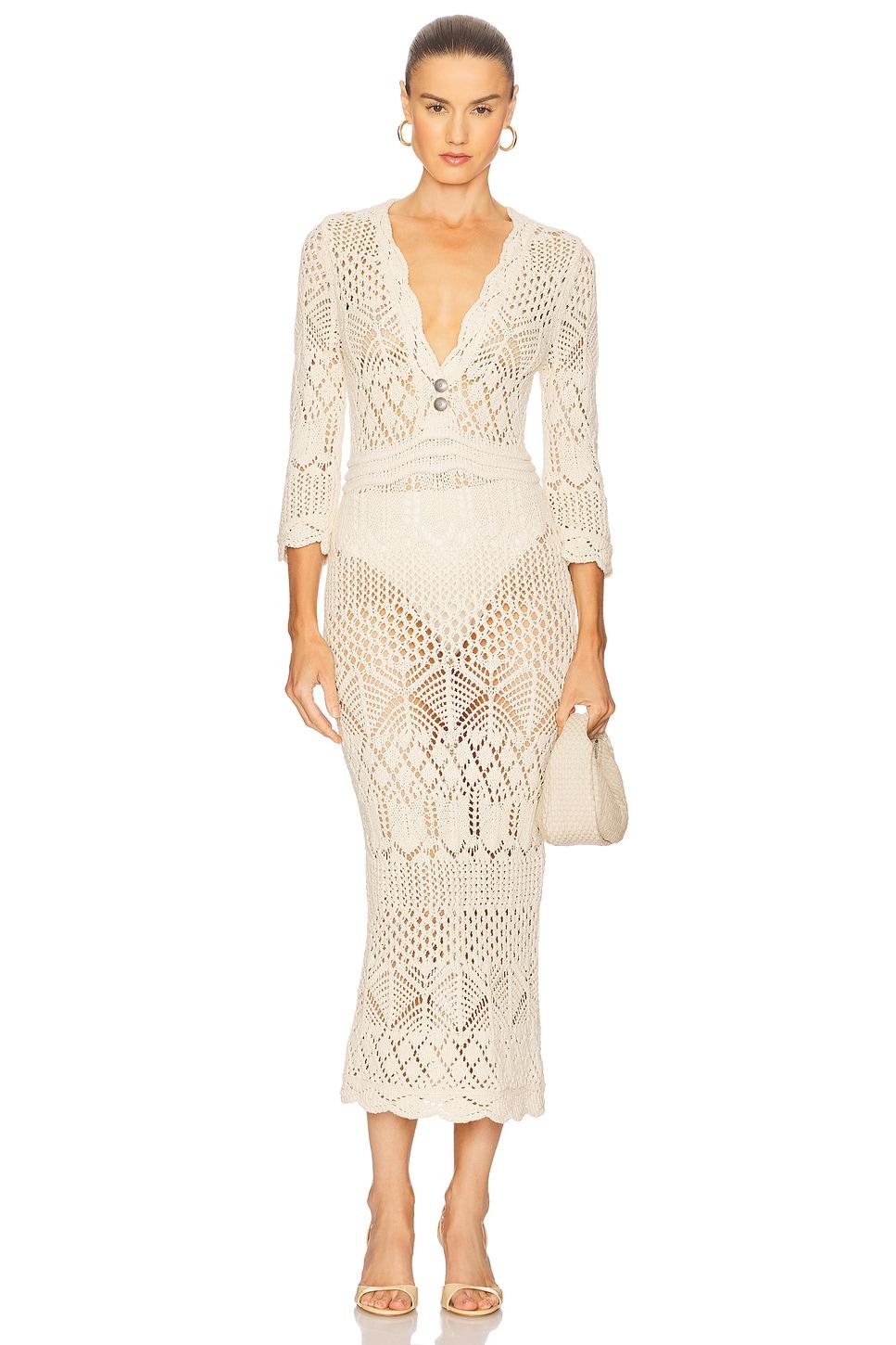 dovie mixed pointelle dress