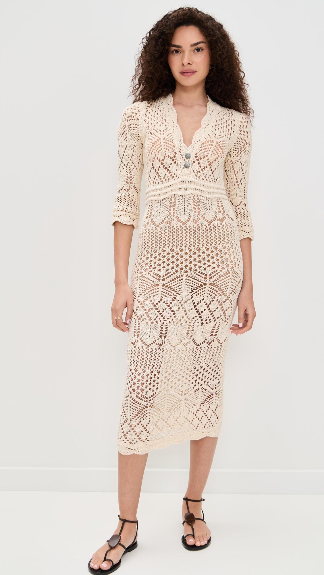 dovie mixed pointelle dress