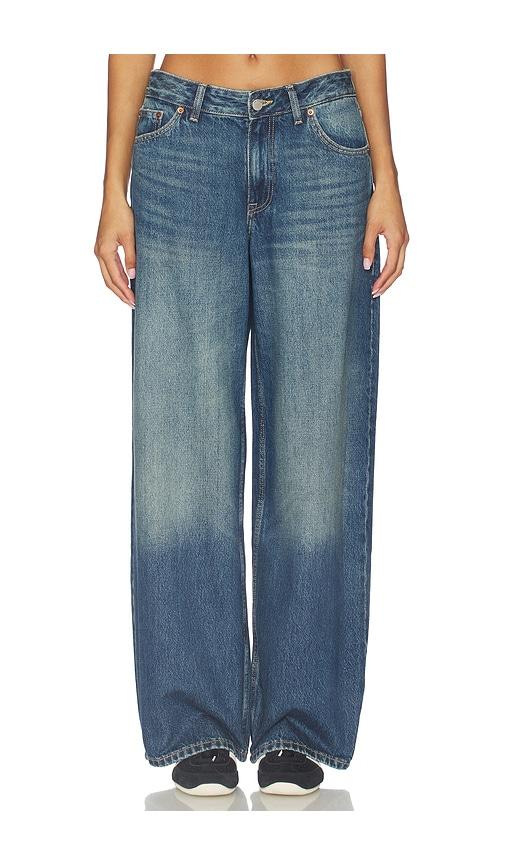 dr. denim ary wide leg in blue.