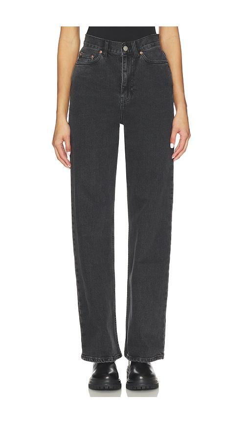 dr. denim echo straight jeans in black.