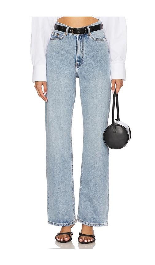 dr. denim echo straight jeans in blue.