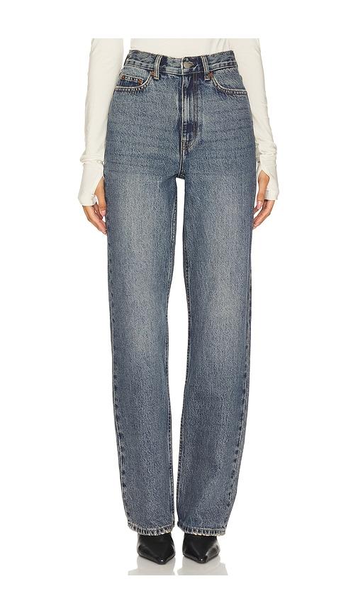 dr. denim echo straight leg jeans in blue.