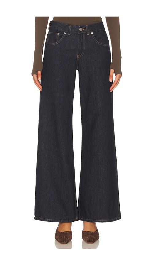dr. denim rhue wide leg jeans in blue.