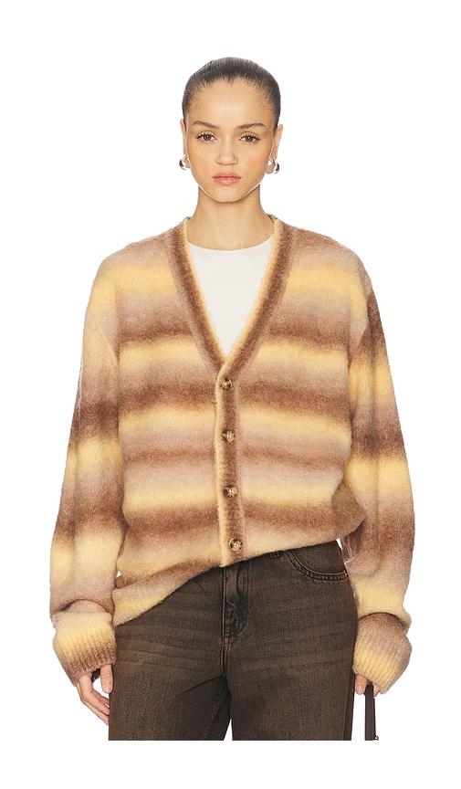 dr. denim tom cardigan in brown.