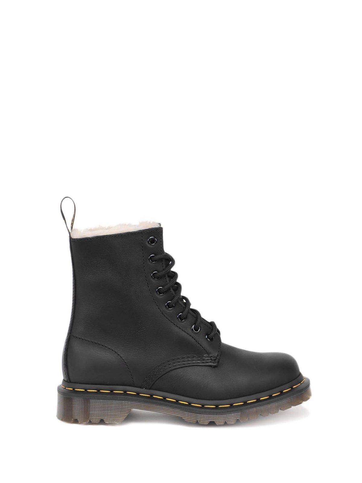 dr. martens 1460 serena faux-fur boots