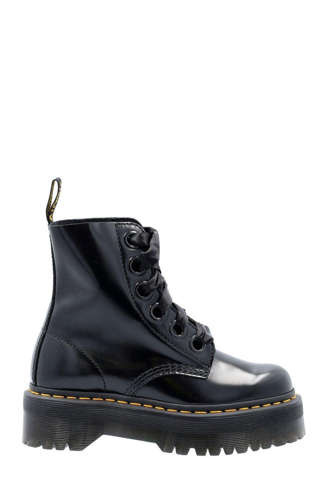 dr. martens molly platform lace-up boots