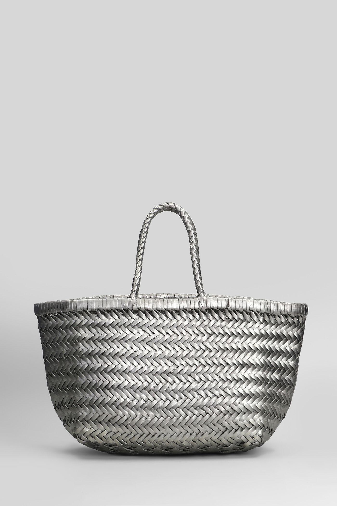 dragon diffusion bamboo 3 jump small tote in gunmetal leather