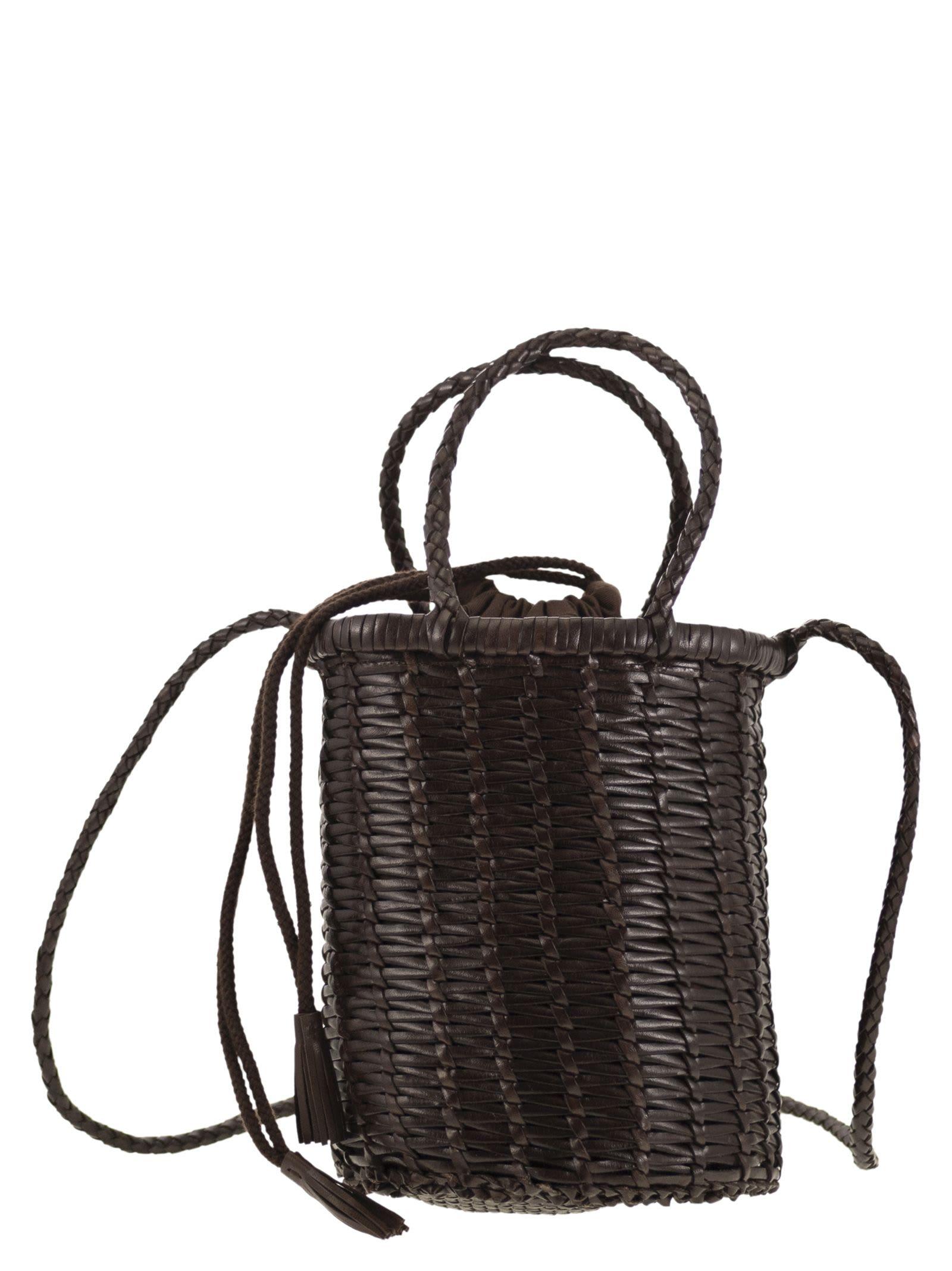 dragon diffusion lina mini - woven leather bag