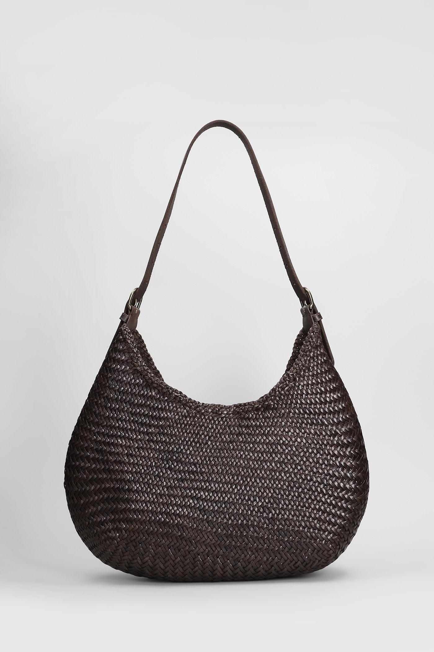 dragon diffusion luna mezza tote in brown leather