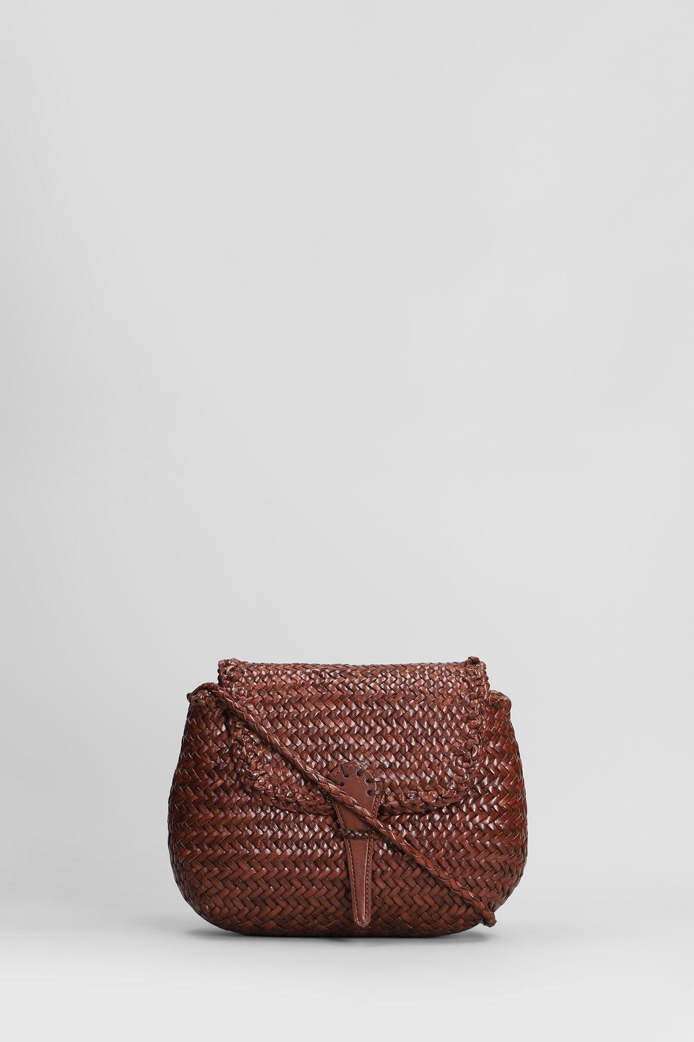 dragon diffusion mini city bag shoulder bag in brown leather