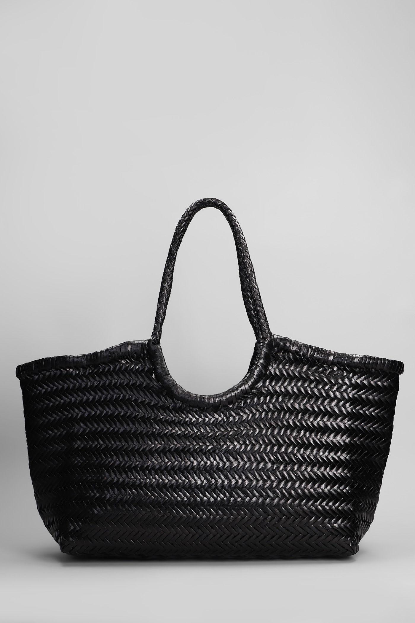 dragon diffusion nantucket basket big tote in black leather