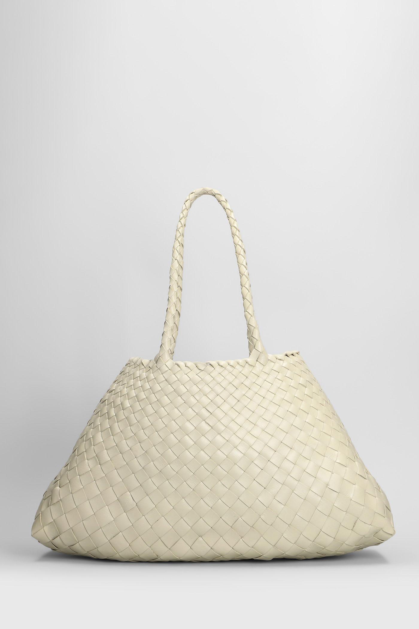 dragon diffusion santa croce big tote in beige leather