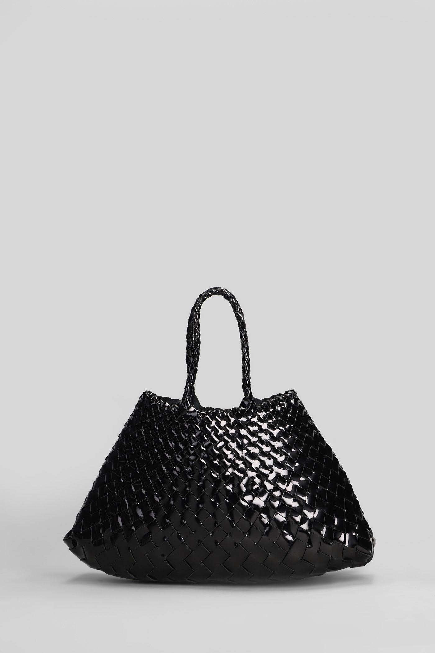 dragon diffusion santa croce small tote in black leather