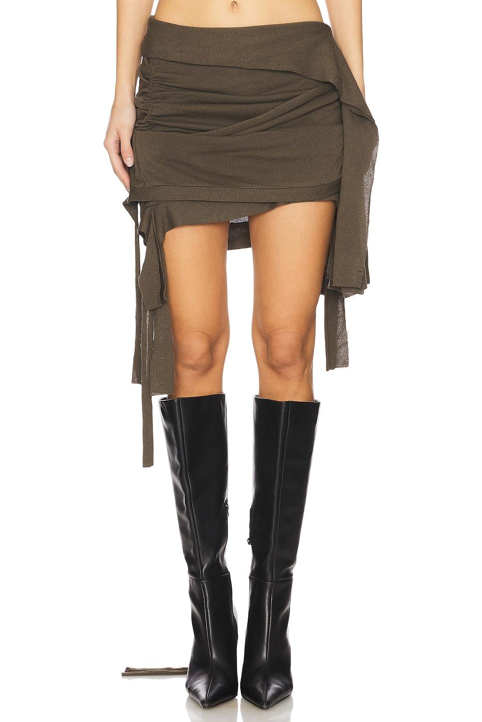 drape lounge mini skirt