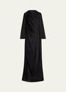 drape pleated gown