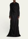 drape pleated gown