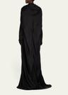 drape pleated gown