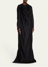 drape pleated gown