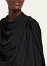 drape pleated gown