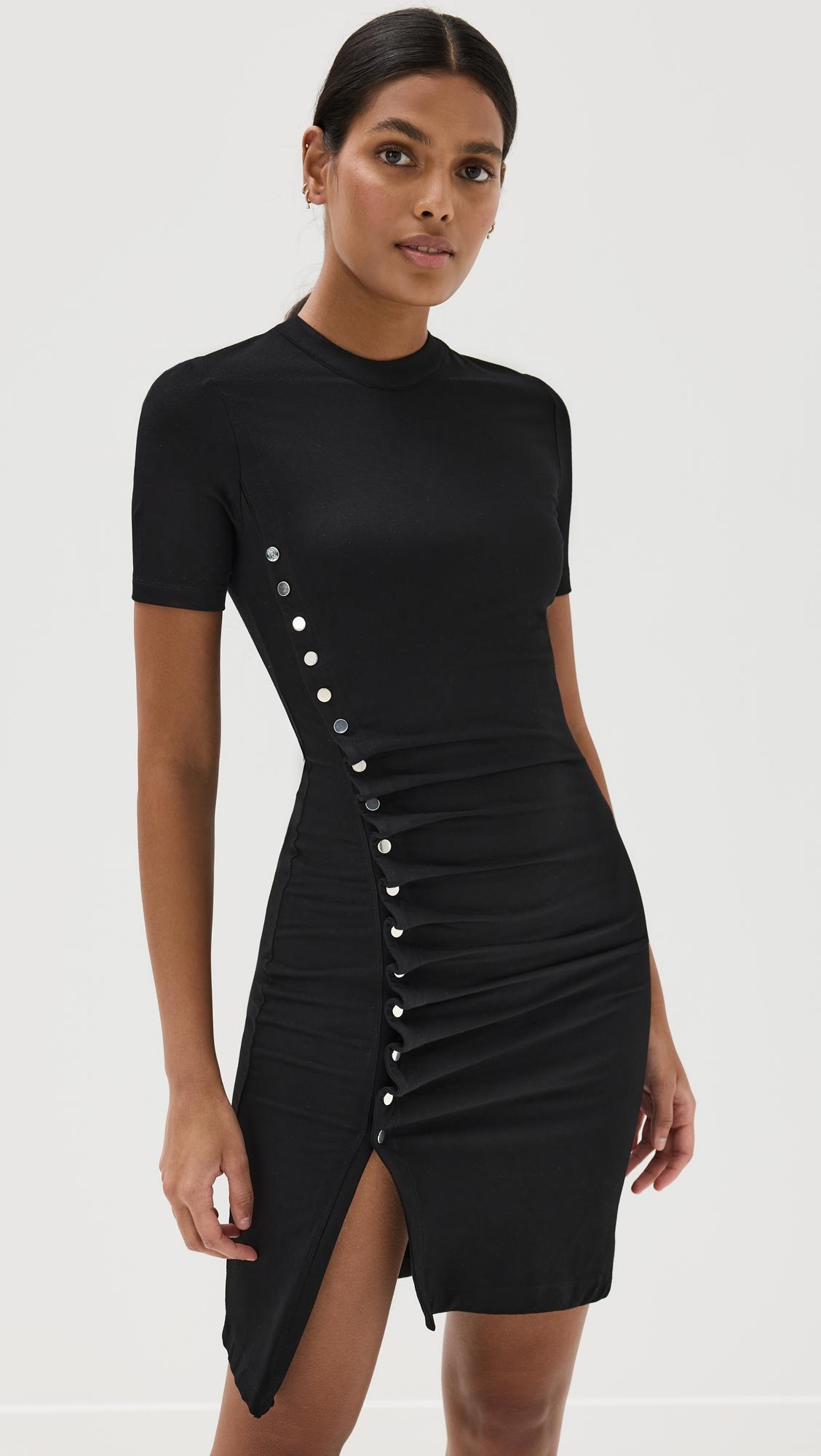 drape pression mini dress