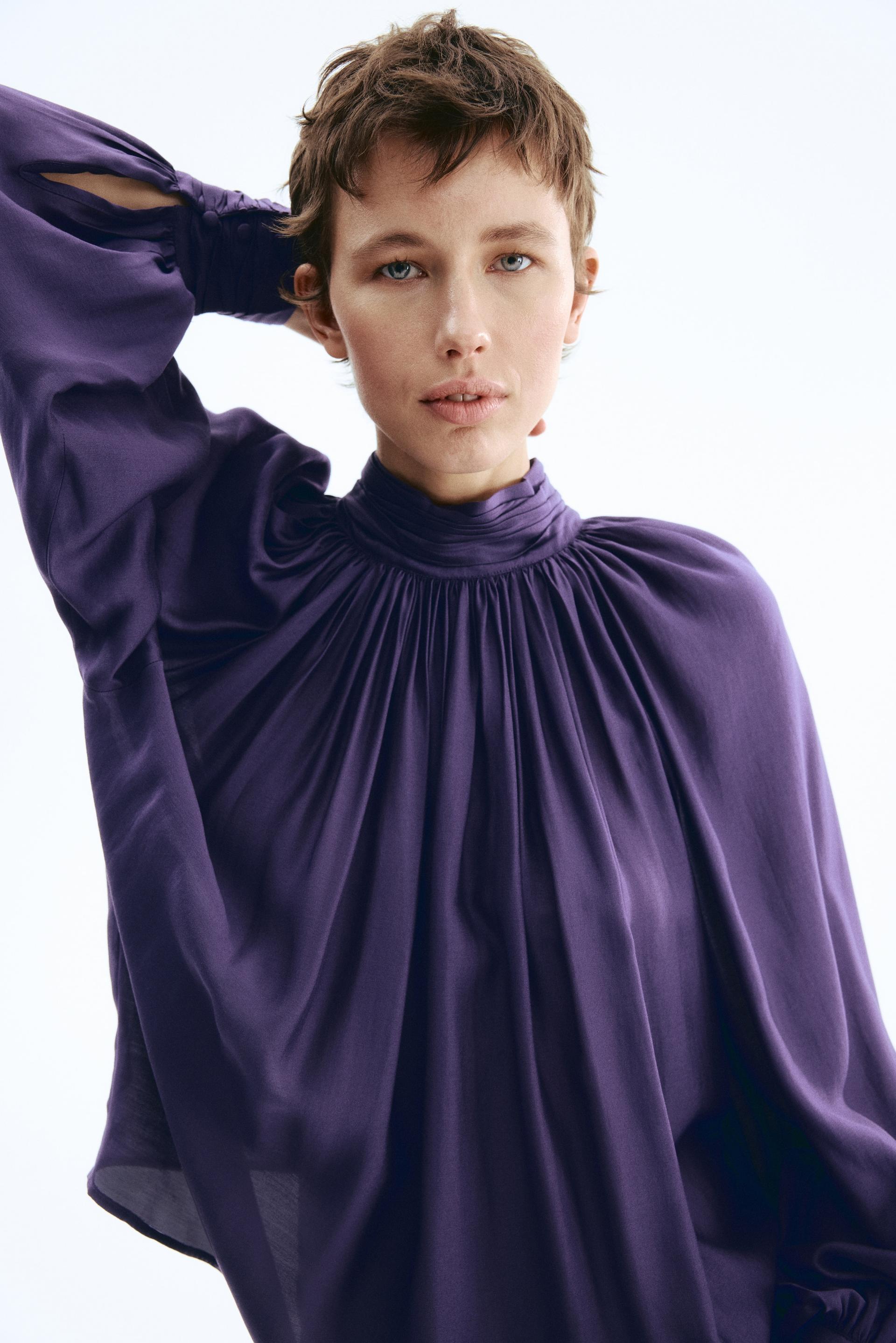 draped blouse