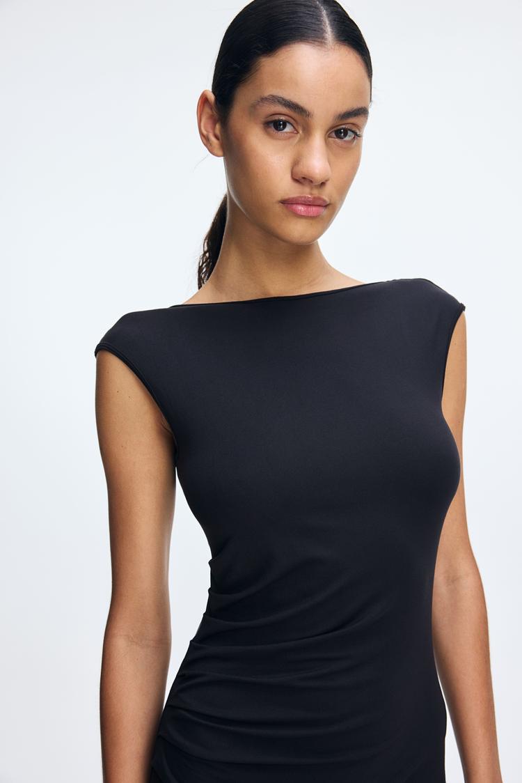 draped bodycon dress