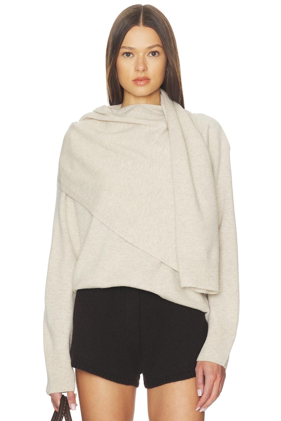 draped crew neck top
