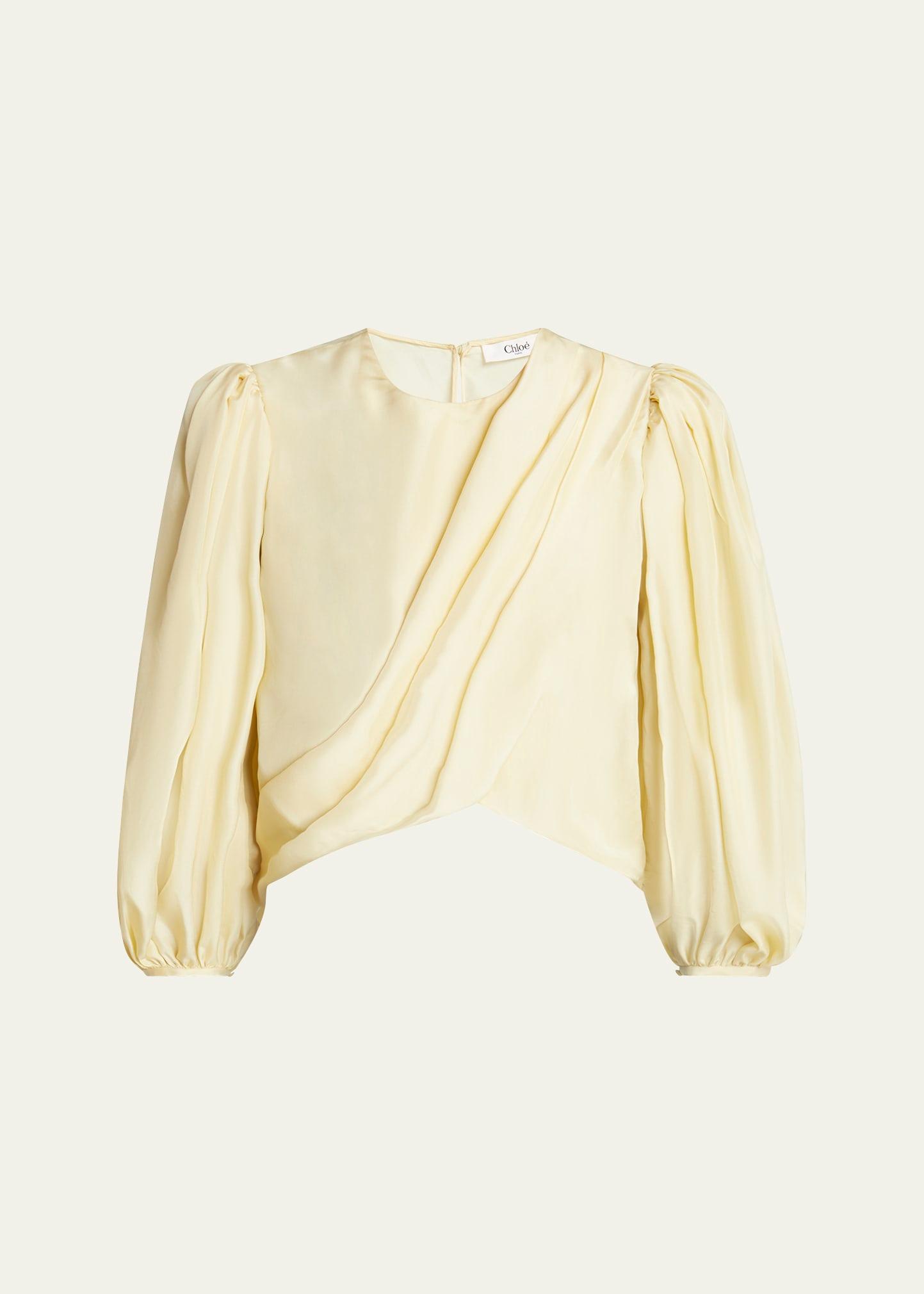 draped cropped top