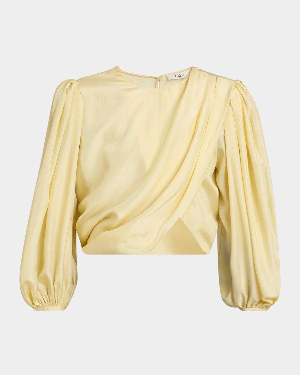 draped cropped top