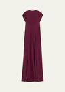 draped crystal tunic crepe dress