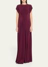 draped crystal tunic crepe dress