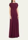 draped crystal tunic crepe dress