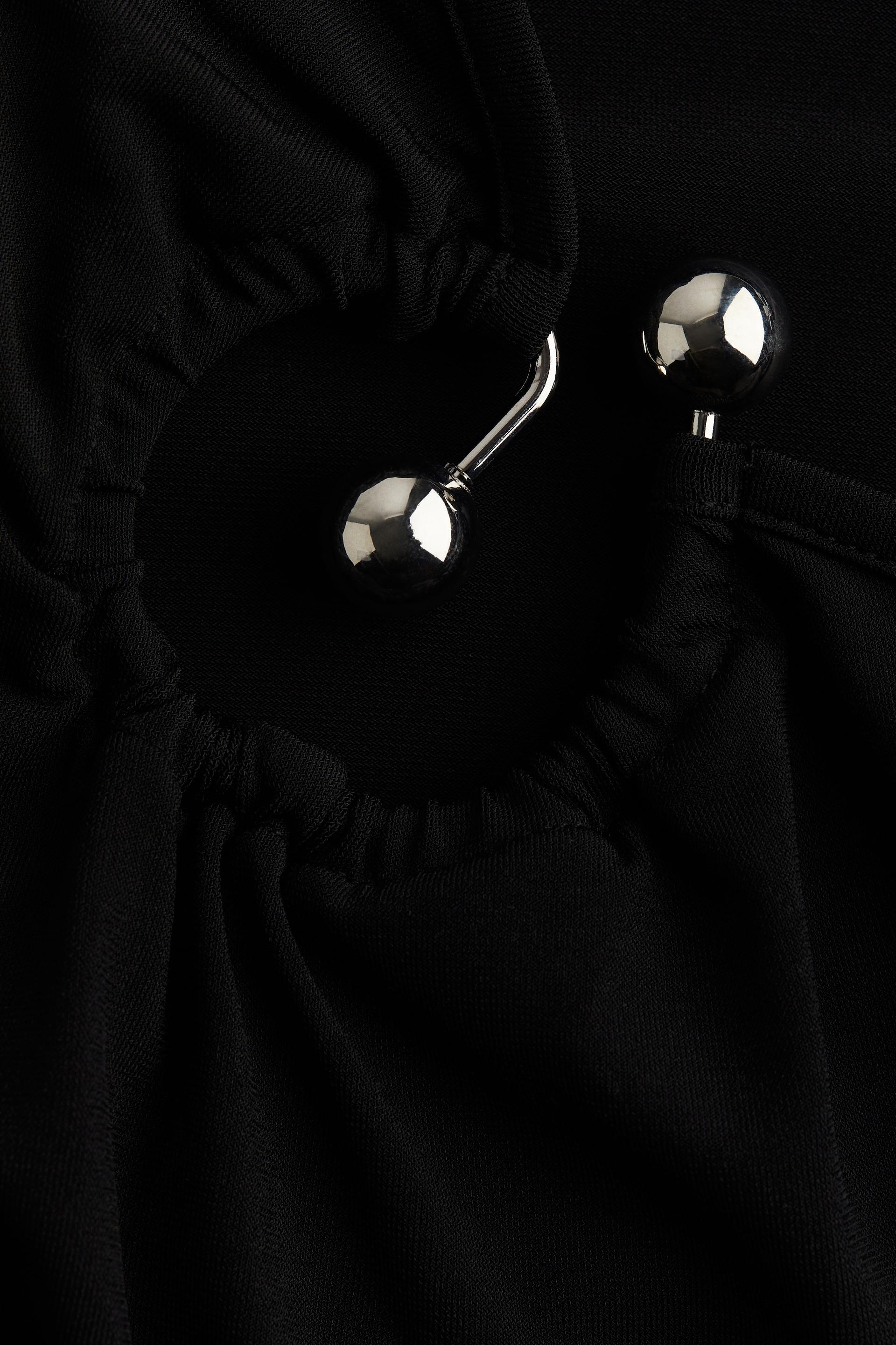 draped-detail jersey top