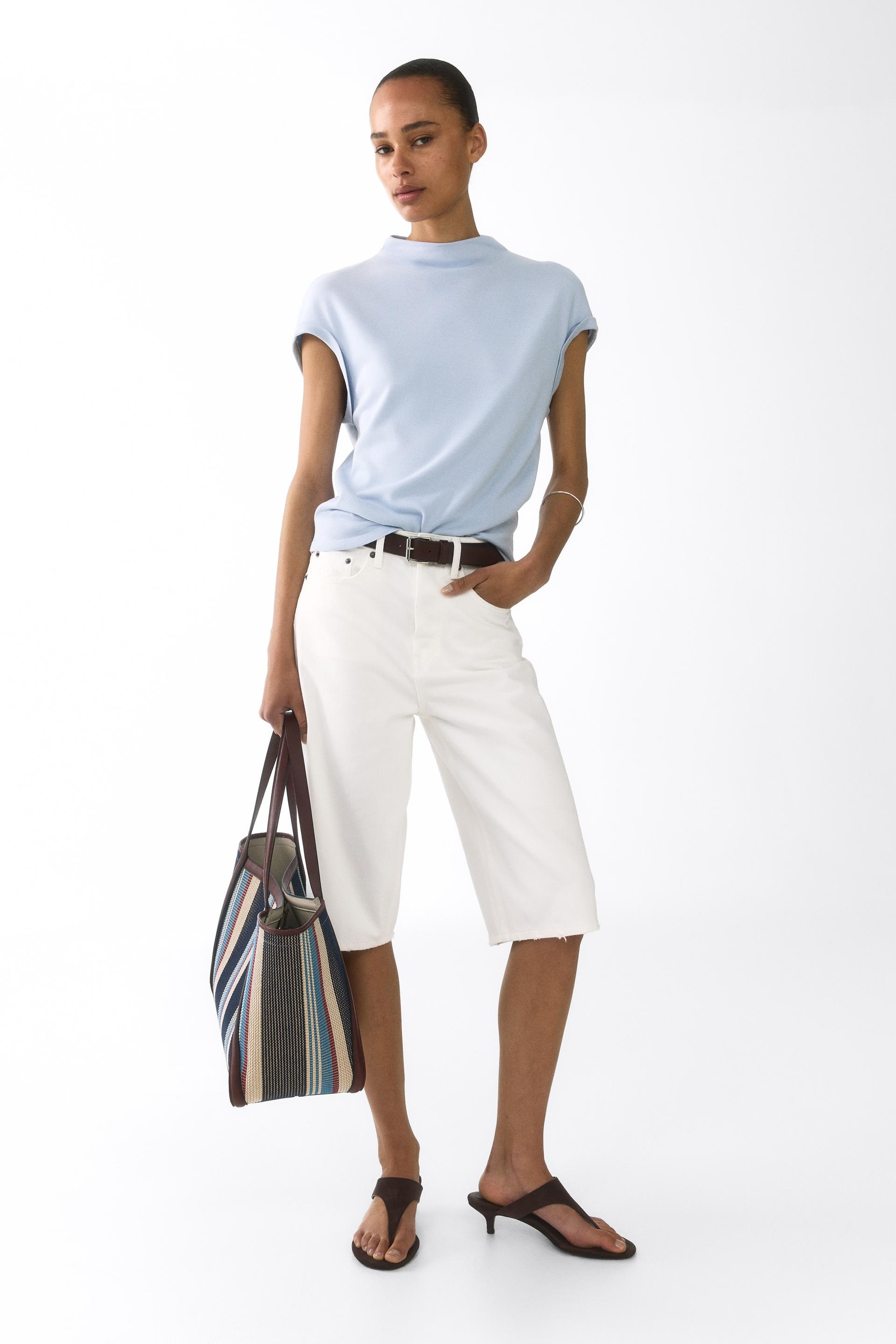 draped fine-knit top