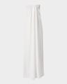 draped-front strapless gown