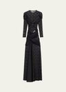 draped jersey knotted dress