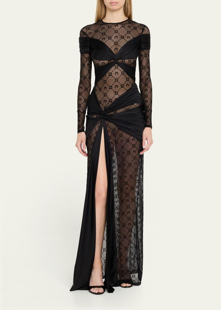 draped jersey knotted dress