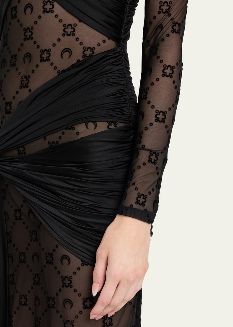 draped jersey knotted dress